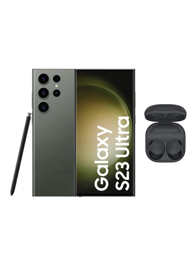 Samsung - Galaxy S23 Ultra 5G Dual SIM Green 12GB RAM 256GB With Galaxy Buds 2 Pro - Middle East Version - Image 1