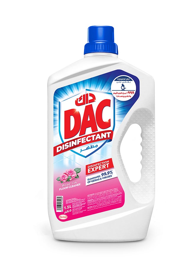 Dac Disinfectant With Total Protection Kills 99.9% Of Germs Rose Rose 1.5Liters  - Image 1
