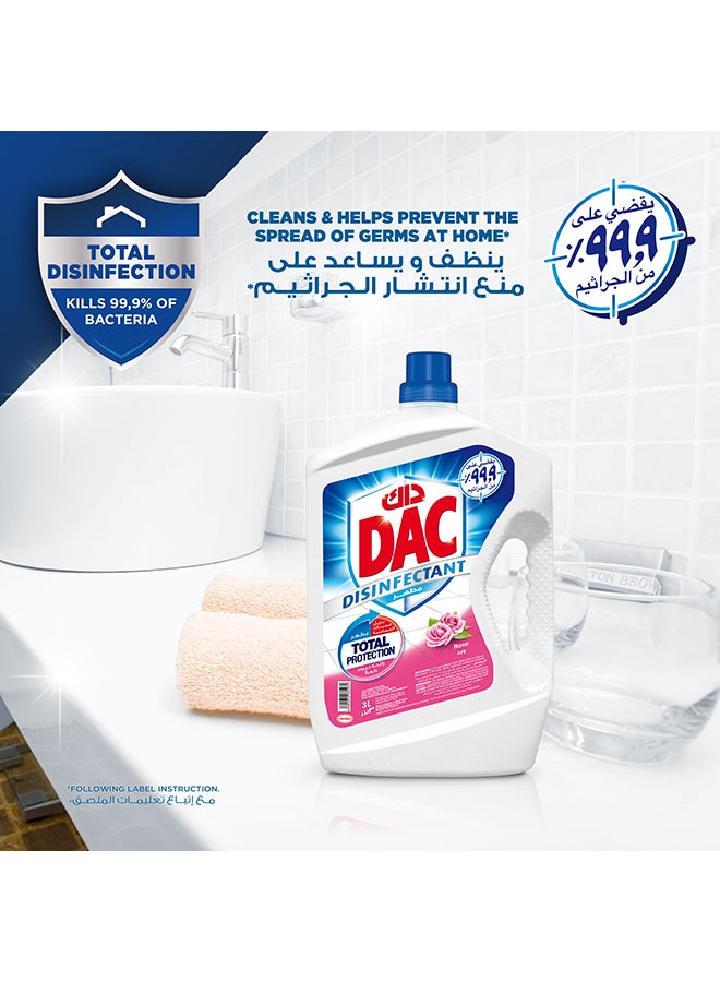 Dac Disinfectant With Total Protection Kills 99.9% Of Germs Rose Rose 1.5Liters  - Image 2