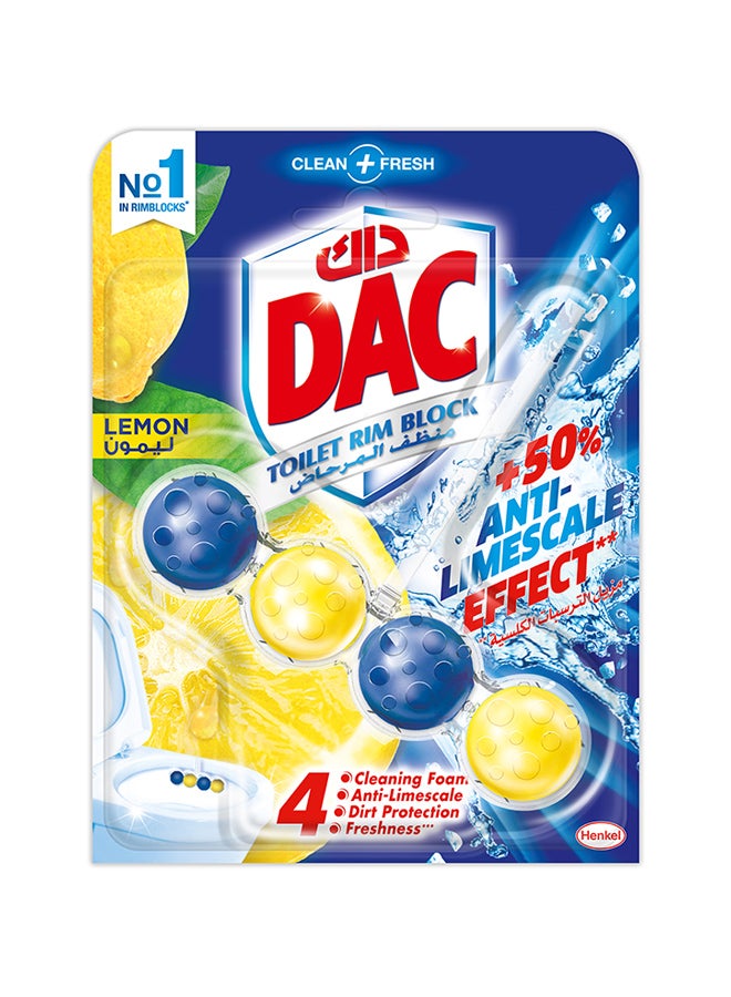 Dac - Clean And Fresh Toilet Rim Block With Four Function Formula And Air Freshener Affect Lemon 50grams - Image 1