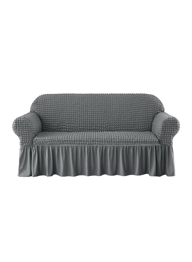 Fabienne - 3-Seater Exquisitely Detailed And Beautifully Designed Attractive Bubble Type Pattern Sofa Slipcover Grey 10.2x5.4x15.8inch - Image 1