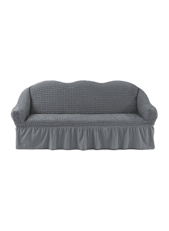 Fabienne - 3-Seater Exquisitely Detailed And Beautifully Designed Attractive Bubble Type Pattern Sofa Slipcover Grey 10.2x5.4x15.8inch - Image 1