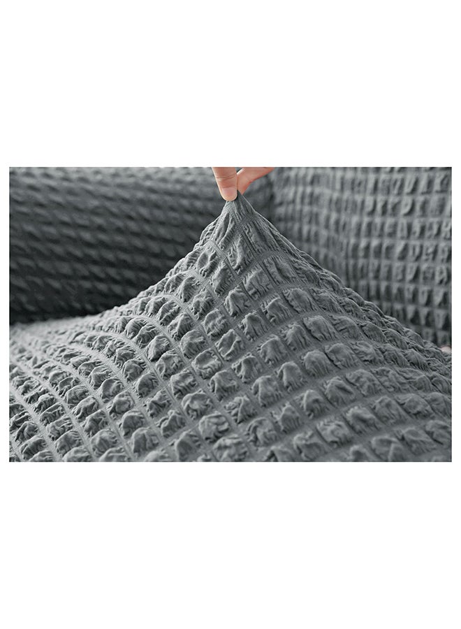Fabienne - 3-Seater Exquisitely Detailed And Beautifully Designed Attractive Bubble Type Pattern Sofa Slipcover Grey 10.2x5.4x15.8inch - Image 1