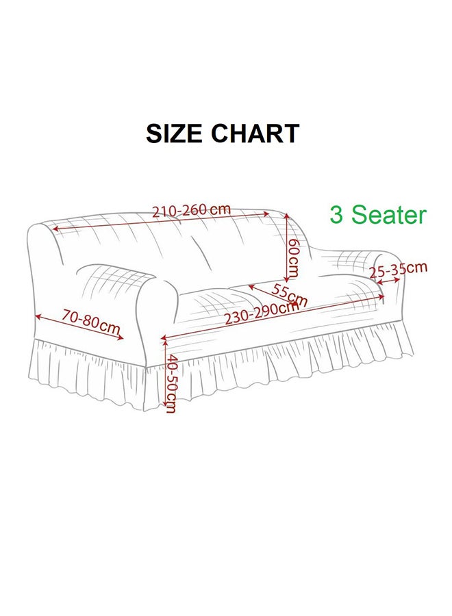 Fabienne - 3-Seater Exquisitely Detailed And Beautifully Designed Attractive Bubble Type Pattern Sofa Slipcover Grey 10.2x5.4x15.8inch - Image 1