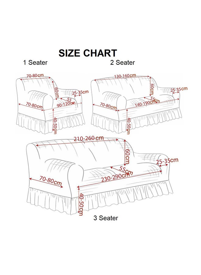 Fabienne 7 Seater (3+2+1+1) Super Stretchable Anti-Wrinkle Slip Resistant Sofa Cover Set Grey 110x470cm  - Image 2