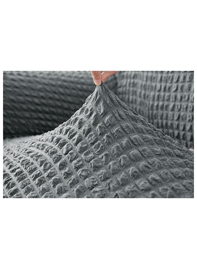 Fabienne Six Seater Stretchable Sofa Cover Set Grey 5.8meter  - Image 3