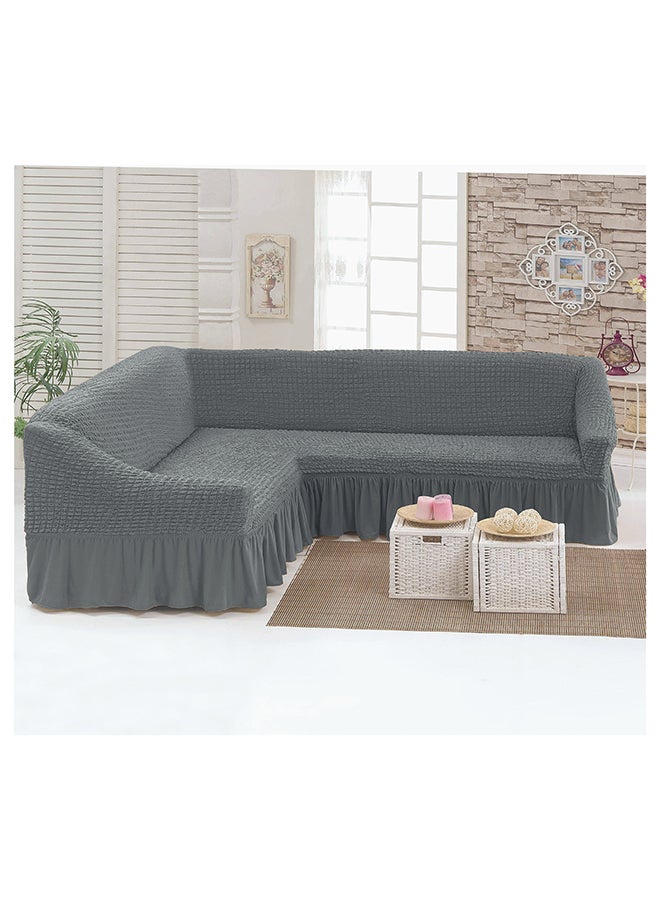 Fabienne Five Seater Stretchable Sofa Cover Grey 2.5-4meter  - Image 1