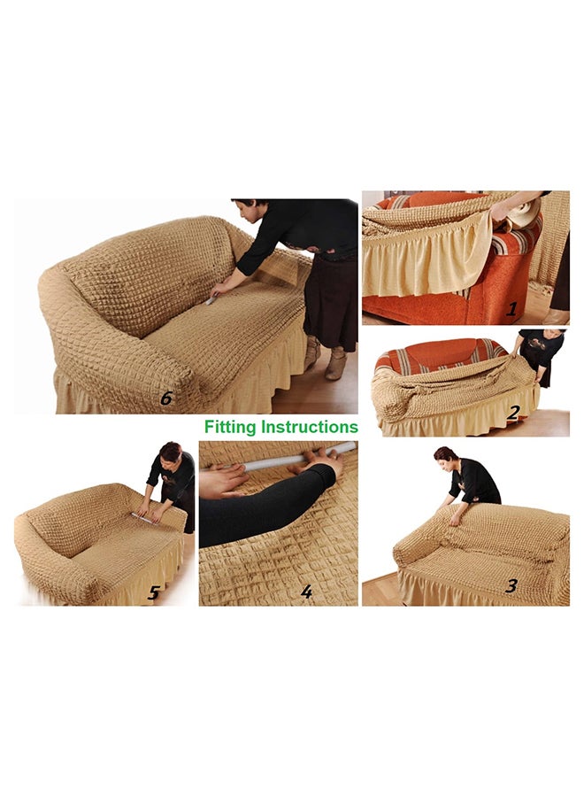 Fabienne Five Seater Stretchable Sofa Cover Grey 2.5-4meter  - Image 4