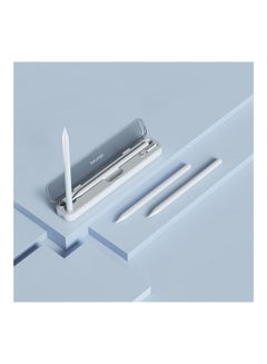 porodo Wireless Charging And Storage For Pencil 1 And 2 Case 570mAh/3.85Vdc/2.194Wh Battery With Built-In Magnet And LED Indicator White  - Image 2