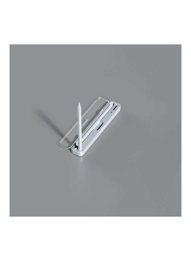 porodo - Wireless Charging And Storage For Pencil 1 And 2 Case 570mAh/3.85Vdc/2.194Wh Battery With Built-In Magnet And LED Indicator White - Image 1
