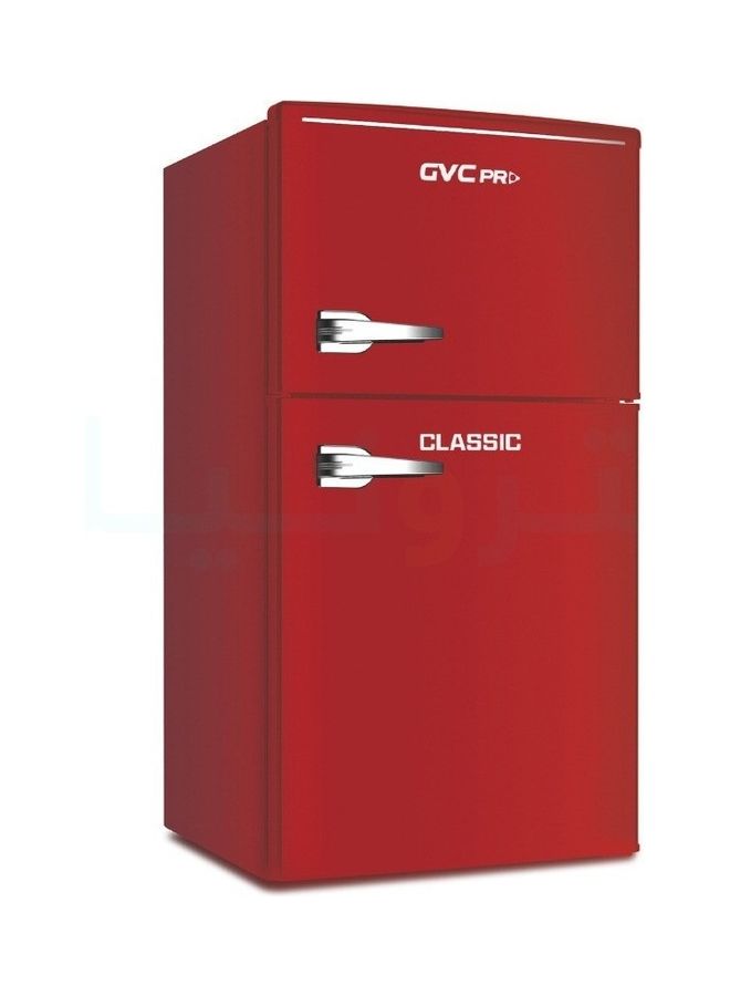 gvc pro Classic Two-Door Refrigerator With Top Freezer 85 L GVRG-199 Red - Image 1