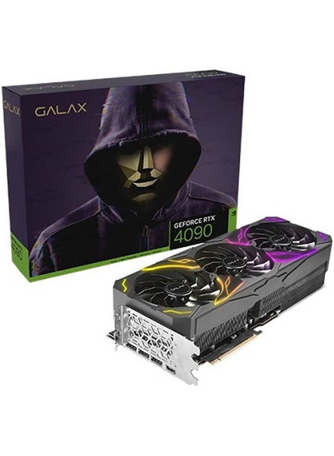 Galax GeForce RTX 4090 SG 1 Click OC Graphic Card, 24GB GDDR6X 384-bit Memory, 16384 Cuda Cores, 2580 Mhz Boost Clock, Nvidia G-Sync, 21Gbps, PCI-E 4.0, 1008 GB/sec Bandwidth, DP/HDMI Black