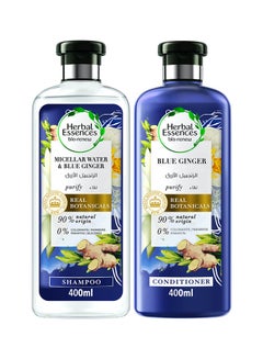 Renew Natural Shampoo + Conditioner With Micellar Water And Blue Ginger For Hair Purifying 400ml + 400ml Pack of 2 - v1687512944/N23396855A_1