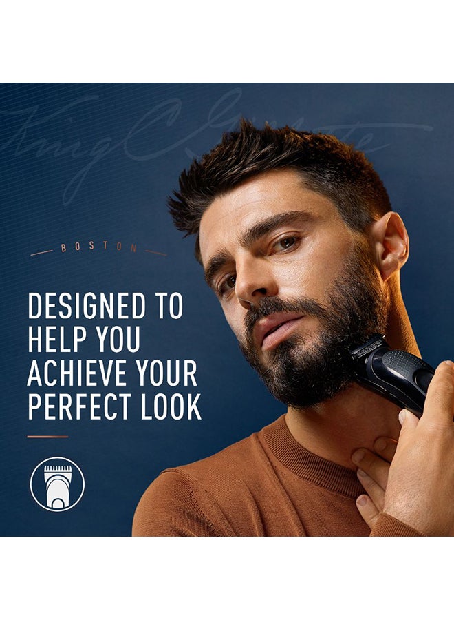 Gillette - King C Beard Trimmer Kit With Lifetime Sharp Blades And 3 Interchangeable Combs - Image 1