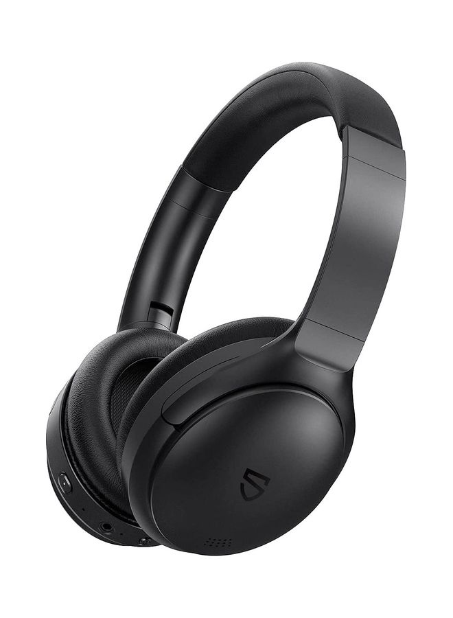 SoundPEATS - A6 Hybrid Active Noise Cancelling Bluetooth Earphones Over Ear Headphones, 38 Hours Playtime(ANC Off), USB-C Quick Charge, Foldable Design Black - Image 1