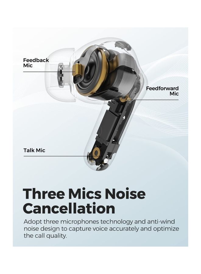 SoundPEATS - Wireless Bluetooth Earbuds Capsule 3 Pro, Hi-Res Audio Headphones With LDAC, Hybrid Active Noise Cancellation Earphones, 6 Mics, Transparency And Game Mode, 52H Playtime Case White - Image 1