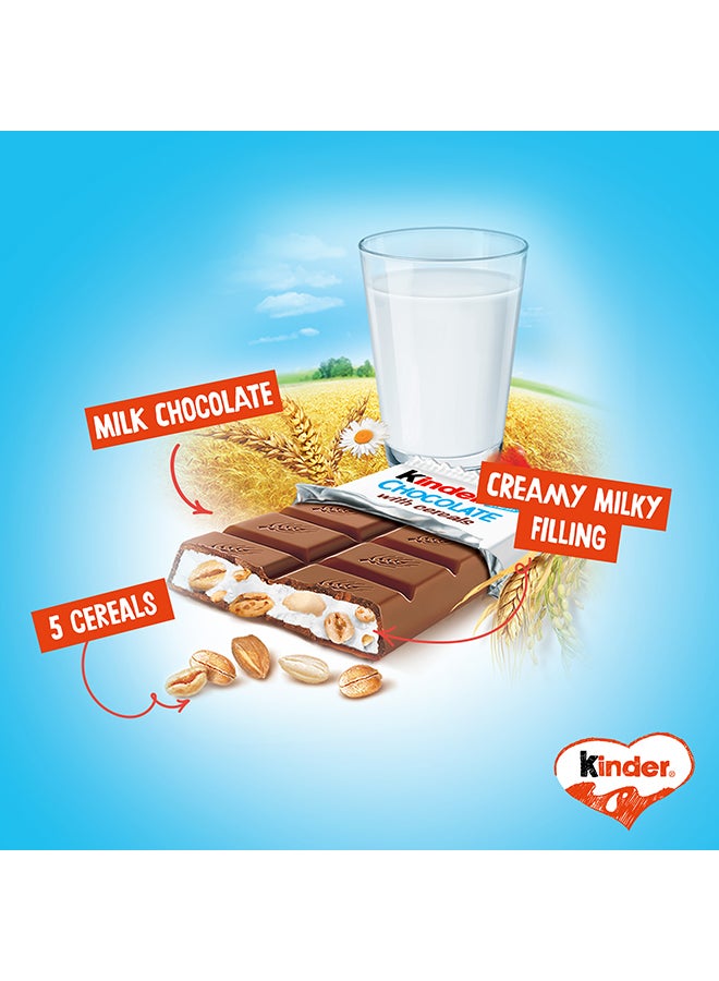 Kinder Chocolate With Cereals Milk Chocolate Bar With Milky Filling And Cereals 211.5grams - Image 4