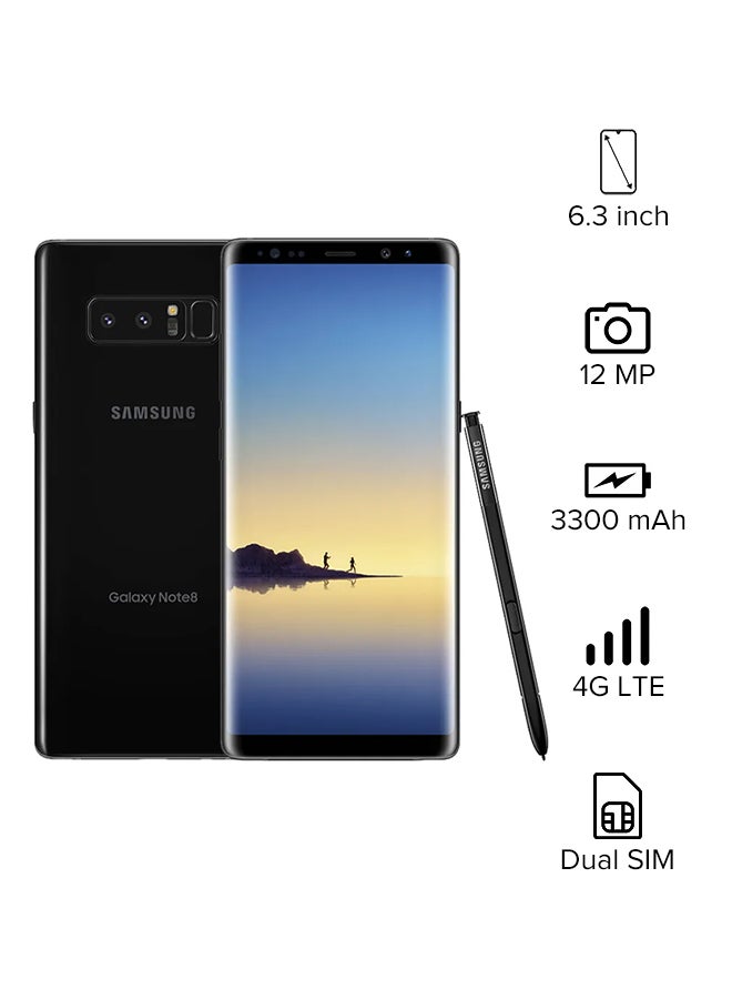 Samsung - Galaxy Note8 Dual SIM Midnight Black 64GB 6GB RAM 4G LTE - Image 1