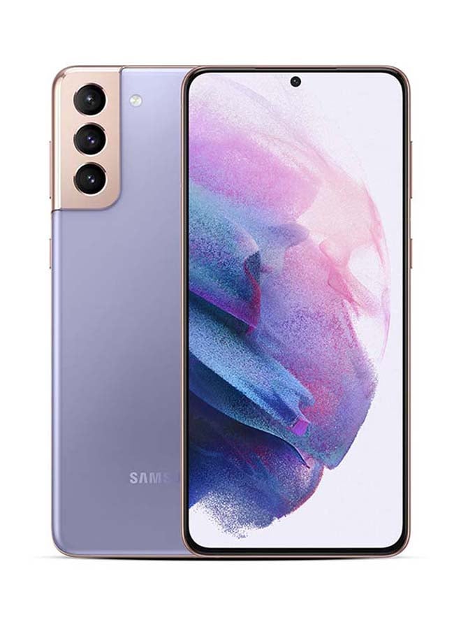 سامسونج هاتف جالاكسي S21 بلس ثنائي الشريحة بذاكرة رام 8 جيجابايت وذاكرة داخلية 256 جيجابايت، ويدعم تقنية 5G بلون بنفسجي فانتوم- إصدار عالمي - Image 1