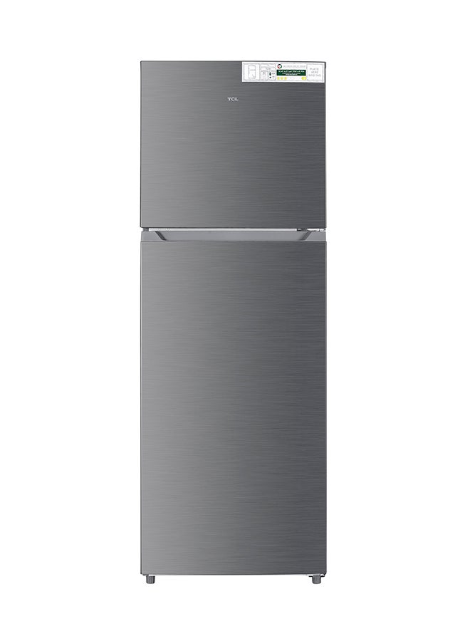 TCL - 433 Liters Double And Reversible Door Top Mount Refrigerator, Total No Frost Fridge Plus Freezer With Powerful Interior LED Light Large Crisper Drawer Humidity Control P433TMN Silver - Image 1