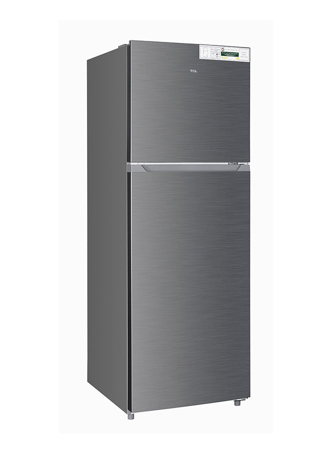 TCL - 433 Liters Double And Reversible Door Top Mount Refrigerator, Total No Frost Fridge Plus Freezer With Powerful Interior LED Light Large Crisper Drawer Humidity Control P433TMN Silver - Image 1