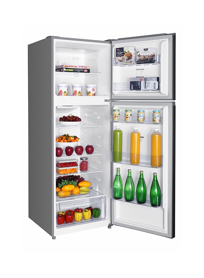 TCL - 433 Liters Double And Reversible Door Top Mount Refrigerator, Total No Frost Fridge Plus Freezer With Powerful Interior LED Light Large Crisper Drawer Humidity Control P433TMN Silver - Image 1