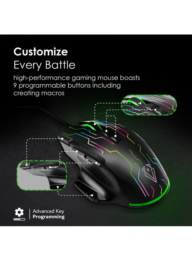 VERTUX - Kryptonite Wired Ergonomic Gaming Mouse With Superior Quick Performance - Image 1