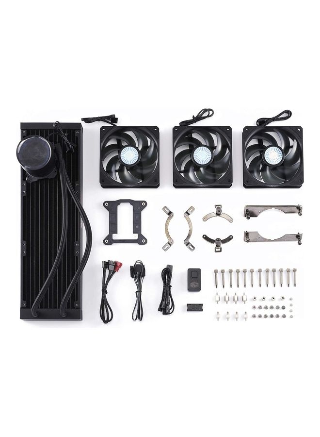 COOLER MASTER ML360 Mirror ARGB CPU Liquid Cooler - 3rd Gen. Pump AIO Water Cooling System, 3 x 120Mm SickleFlow V2 Fans, Enhanced 360Mm Radiator - AMD & Intel Socket Compatible Black  - Image 3