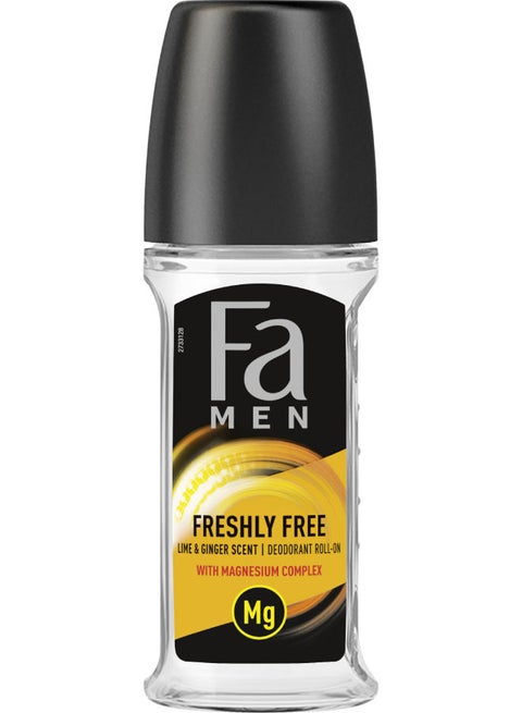 Freshly Free Roll-On Deodorant With Lime And Ginger Scent 50ml