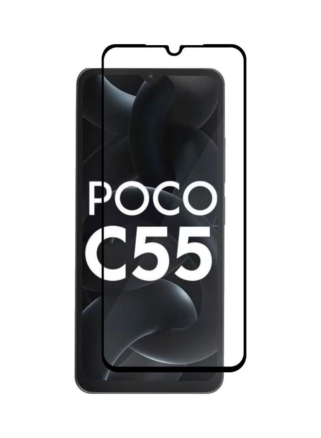 مارجون Xiaomi Poco C55 Screen Protector Tempered Glass Full Glue Back Clear  - Image 2