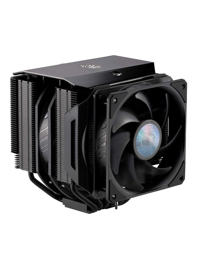 COOLER MASTER Masterair Ma624 Stealth Cpu Air Cooler, 6 Heat Pipes, Nickel Plated, Dual Aluminum Fins, Push-Pull Sickleflow 140Mm Fans For Amd Ryzen Am4, Intel Lga1700*/1200/1151 Black  - Image 1