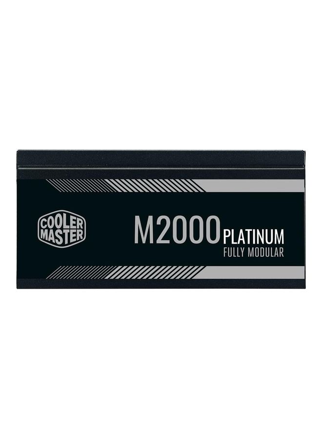 كولر ماستر مزود الطاقة M2000 Platinum - وحدات كاملة | معتمد من 80 Plus Platinum | مروحة FDB مقاس 135 مم | كفاءة عالية | 2000 واط  - Image 1