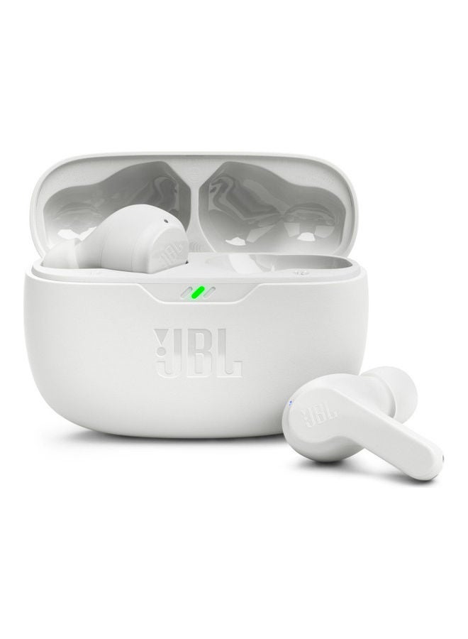 JBL - Wave Beam True Wireless Earbuds, Deep Bass, High-Quality Audio, Comfort Fit, 32H Battery, Smart Ambient, TalkThru, Hands-Free + VoiceAware, Water And Dust Resistant White - Image 1