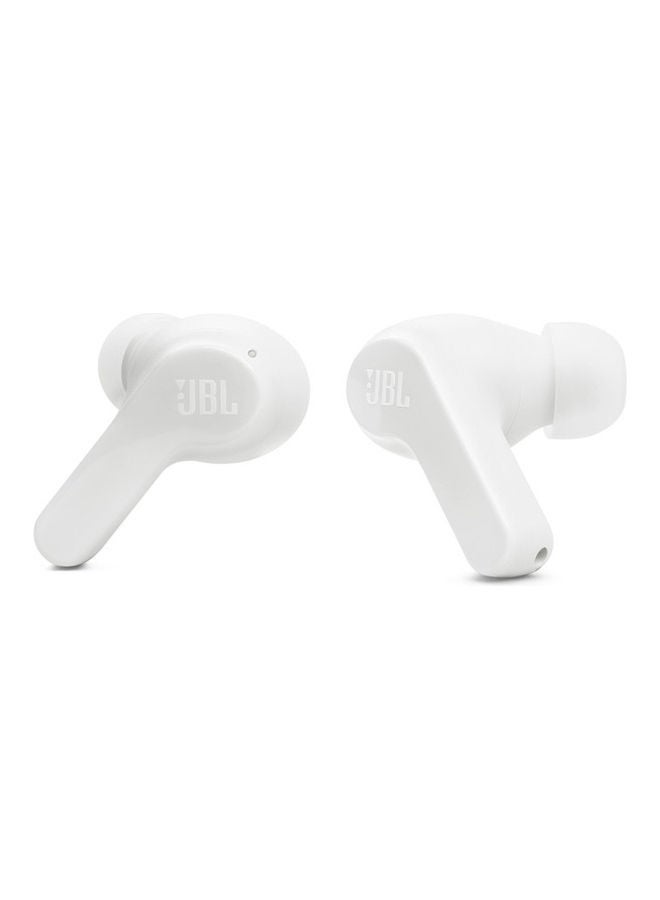 JBL - Wave Beam True Wireless Earbuds, Deep Bass, High-Quality Audio, Comfort Fit, 32H Battery, Smart Ambient, TalkThru, Hands-Free + VoiceAware, Water And Dust Resistant White - Image 1