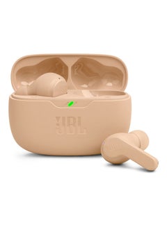 JBL Wave Beam True Wireless Earbuds, Deep Bass, High-Quality Audio, Comfort Fit, 32H Battery, Smart Ambient, TalkThru, Hands-Free + VoiceAware, Water And Dust Resistant Beige  - Image 2