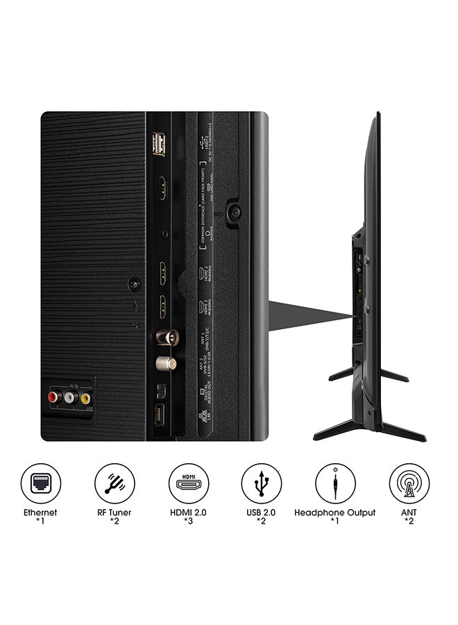 Hisense - QLED U6 4K Smart TV 50 Inch E7K Series With Quantum Dot Colour, VIDAA Voice, Dolby Vision, Bluetooth And WiFi 2023 New Model 50E7K Black - Image 1