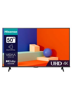 VIDAA U6 4K Smart TV, 50 Inch UHD E6K With Dolby Vision, Pixel Tuning, Smooth Motion, Game Mode Plus 2023 New Model 50E6K Black