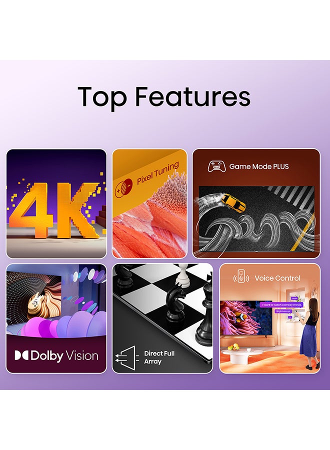 Hisense - VIDAA U6 4K Smart TV, 50 Inch UHD E6K With Dolby Vision, Pixel Tuning, Smooth Motion, Game Mode Plus 2023 New Model 50E6K Black - Image 1