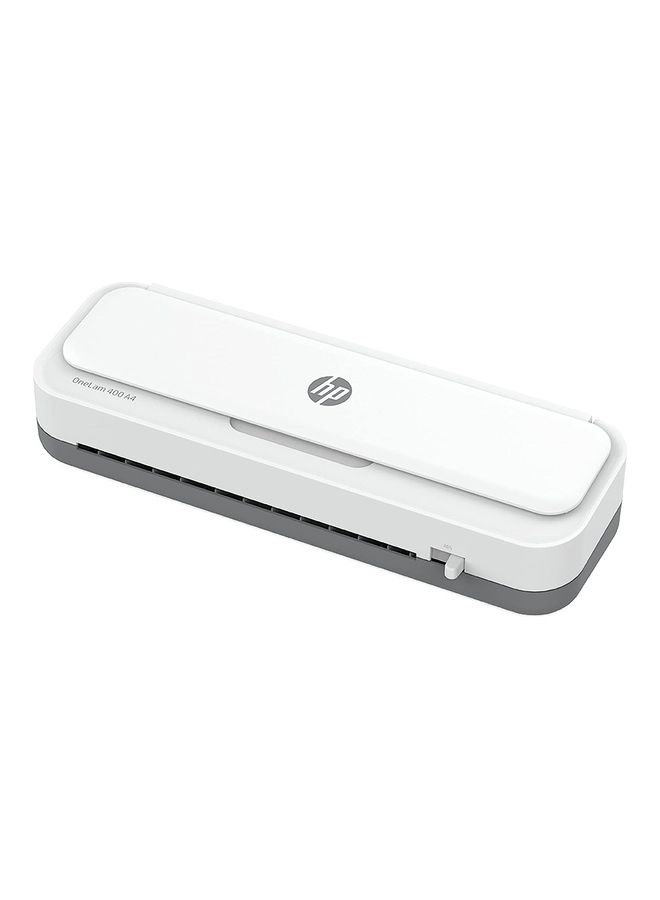 HP OneLam 400 A4 Laminator 75/80-125 Micron With Accessories White  - Image 1