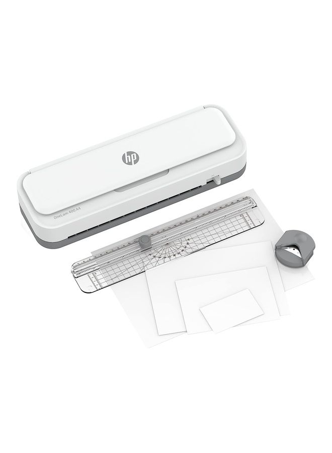 HP OneLam 400 A4 Laminator 75/80-125 Micron With Accessories White  - Image 5