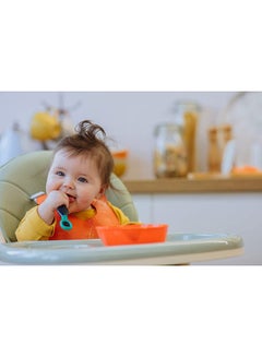 tommee tippee Pack Of 2 Smushee First Self-Feeding Weaning Spoons With Antibacterial Technology, Chunky Handles And Reversible, 4 Months+  - Image 5