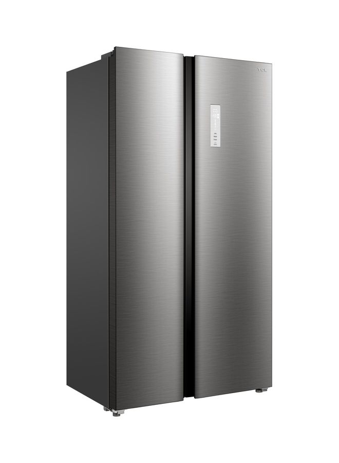 TCL Side By Side Refrigerator, Total No Frost 2 Door SBS Fridge, Inverter Compressor, LED Display With Touch Button Control, Interior LED Light, Super Cooling And Freezing Function P635SBSN Silver - Image 2