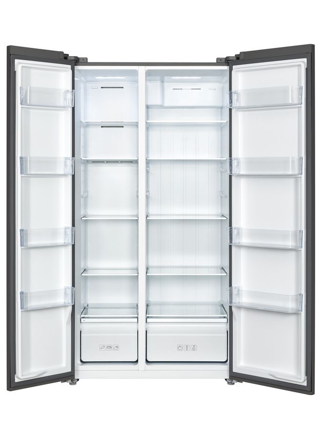 TCL Side By Side Refrigerator, Total No Frost 2 Door SBS Fridge, Inverter Compressor, LED Display With Touch Button Control, Interior LED Light, Super Cooling And Freezing Function P635SBSN Silver - Image 4