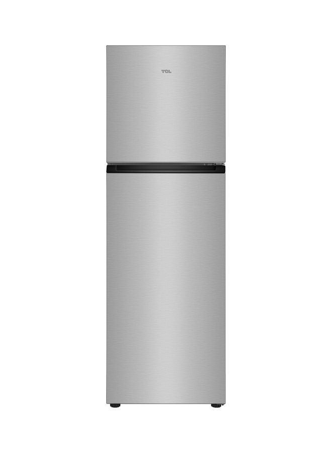 TCL - 324 Liters Double Door Top Mount Refrigerator, Total No Frost Fridge And Freezer With Powerful Interior LED Light Plus Large Crisper Drawer, Humidity Control, P324TMN P324TMN Inox - Image 1