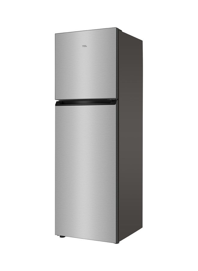 TCL - 324 Liters Double Door Top Mount Refrigerator, Total No Frost Fridge And Freezer With Powerful Interior LED Light Plus Large Crisper Drawer, Humidity Control, P324TMN P324TMN Inox - Image 1