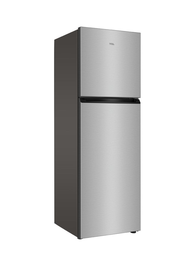 TCL - 324 Liters Double Door Top Mount Refrigerator, Total No Frost Fridge And Freezer With Powerful Interior LED Light Plus Large Crisper Drawer, Humidity Control, P324TMN P324TMN Inox - Image 1