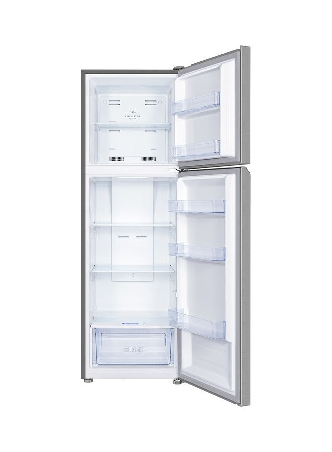 TCL - 324 Liters Double Door Top Mount Refrigerator, Total No Frost Fridge And Freezer With Powerful Interior LED Light Plus Large Crisper Drawer, Humidity Control, P324TMN P324TMN Inox - Image 1