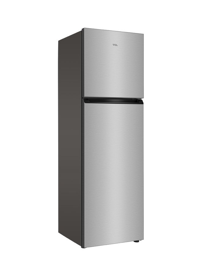 TCL - 370 Liters Double Door Top Mount Refrigerator, Total No Frost Fridge And Freezer With Powerful Interior LED Light Plus Large Crisper Drawer, Humidity Control, P370TMN Inox - Image 1