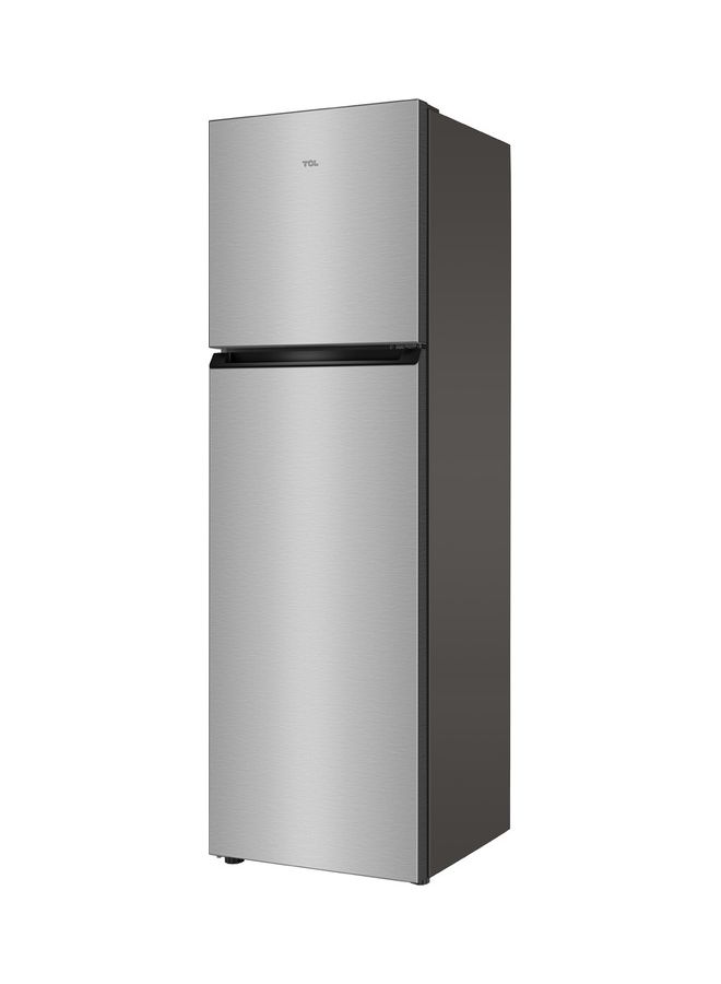 TCL - 370 Liters Double Door Top Mount Refrigerator, Total No Frost Fridge And Freezer With Powerful Interior LED Light Plus Large Crisper Drawer, Humidity Control, P370TMN Inox - Image 1