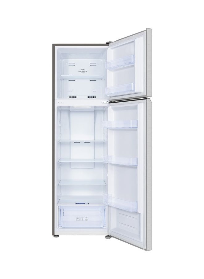TCL - 370 Liters Double Door Top Mount Refrigerator, Total No Frost Fridge And Freezer With Powerful Interior LED Light Plus Large Crisper Drawer, Humidity Control, P370TMN Inox - Image 1